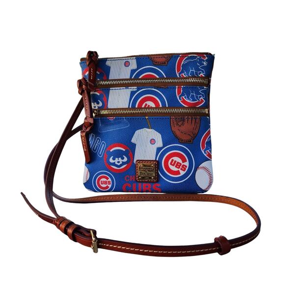 Dooney & Bourke MLB Chicago Cubs Triple Zip Crossbody Bag - Picture 1 of 11